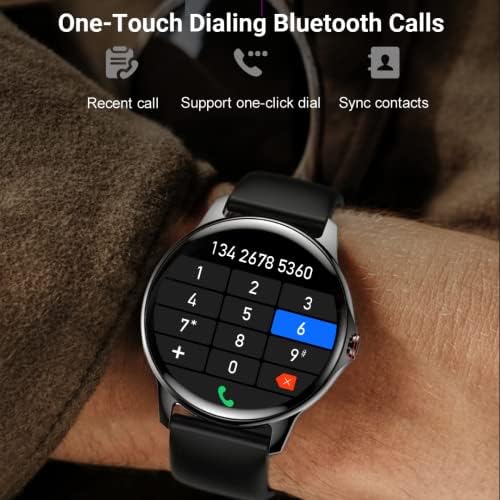 HOAIYO SMART RISK, 1,3 Smartwatch com chamadas/texto/frequência cardíaca/SPO2/Sleep/Calorias Contador, 3ATM