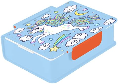 Mnsruu Bento Box Unicorn Lancheira para crianças adultos 1000 ml Bento Caixa reutilizável Recipiente de