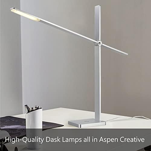 Aspen Creative 40130A 32-1/2 Alta de madeira de transição e lâmpada de mesa de metal, acabamento