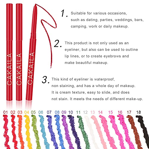 Evpct 18 cores coloridas retráteis de gel de gel fosco colorido Lápis de caneta multicolor