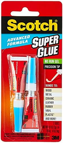 Scotch Advanced Formula Super Glue Gel, 0,07 oz, 2 pacote, fórmula sem corrida