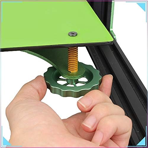 XIANYUNDIAN 1PC 3D PEÇAS DE IMPRESSORA GREEN GREEN Big Hand Twisting porca All Metal para Tevo Tornado 3D Impressora