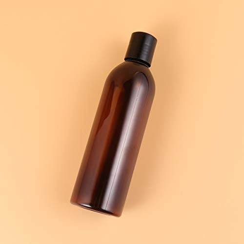 Alipis 10pcs loção e âmbar squeezable tampa shampoo shampoo viagens pretas para higienetries garrafas reabastecidas