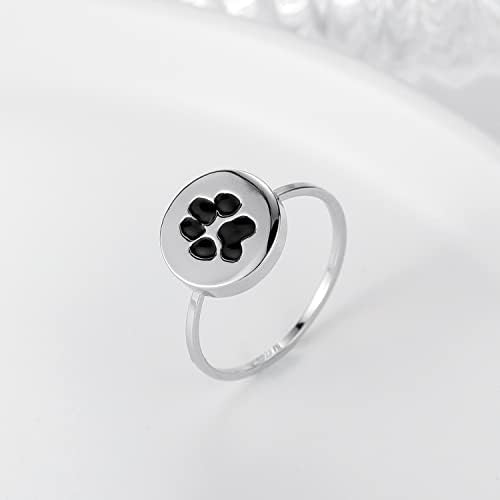 LOYjoy Dog Ring Colar de impressão personalizado Colar de estimação em memória de cães Pet Memorial
