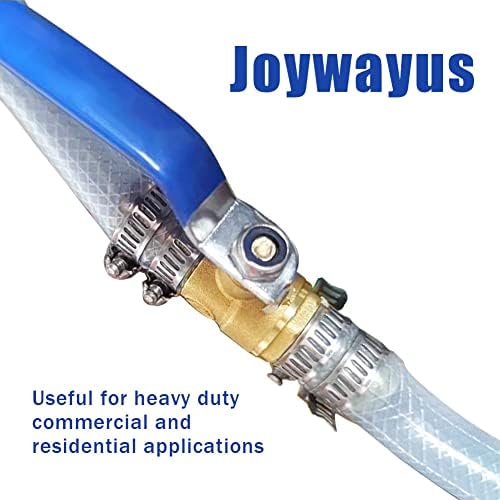 Joywayus 2pcs 3/4 de mangueira barb em linha de bronze válvula de esfera de água de água de petróleo