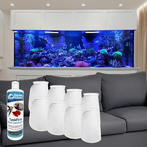 Tankfirst Aquarium Water Condicionador de 500 ml e 8 pacote - 4 x8 Meias de filtro de feltro