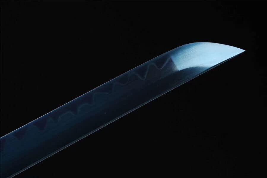 ZPGP Blue japonês espada samurai katana argila temperada 1095 carbono faca de aço
