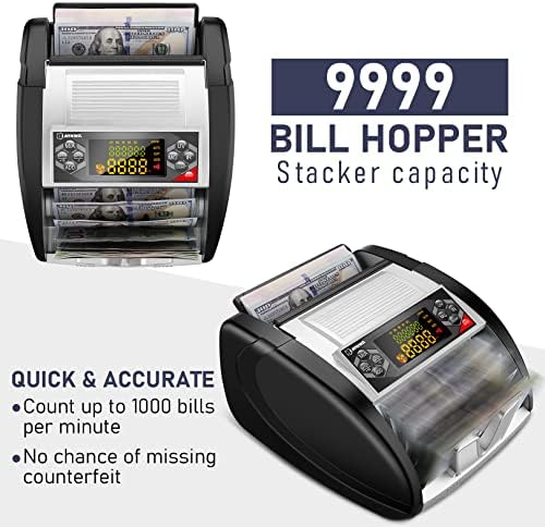 Bill Counter Machine Money Counter Machine com detector de projeto de lei falsificado, contador de dinheiro