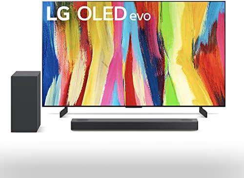 LG C2 Série C2 de 77 polegadas OLED EVO SMART TV SMART OLED77C2PUA, 2022-TV 4K de AI, barra de