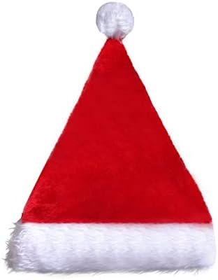 5d95tx brilhante Papai Noel Hat Santa Hat para adulto Holida de Natal Chapéu Unisex Velvet Classic Santa Hat