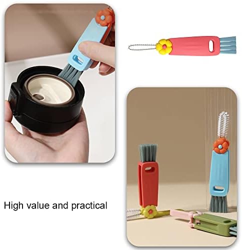 3 polegada de micro limpeza escova multifuncional mini laminador mini limpador de escova de fenda para copo de palha