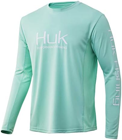 Ícone masculino Huk x camisa de pesca de manga longa com proteção solar