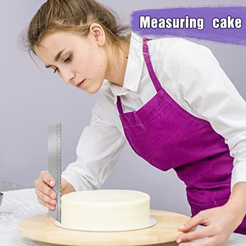 Rasper de bolo de metal de 12 polegadas mais suave com escala de aço inoxidável Bolo de bolo de borda