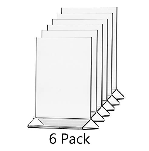 Titulares de marketing 8 1/2 W x 11 h pacote de tenda vertical de 6 cargas de alto carregamento de dupla