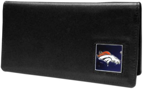 NFL Siskiyou Sports Fan Shop Denver Broncos Leather Checkbook Caps One Tamanho Black