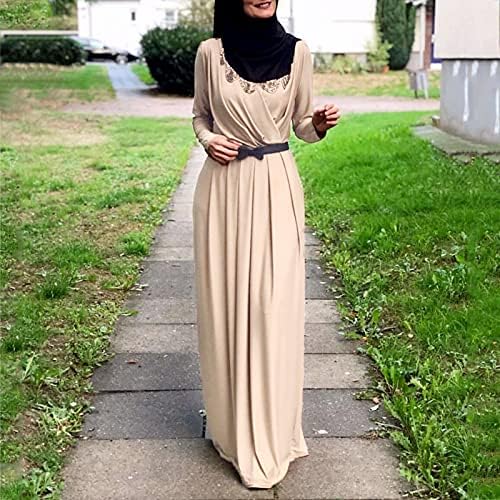 iqka self abaya muçulmano esvoaçante vestido de kaftan longa vestido feminino maxi vestido feminino vestido