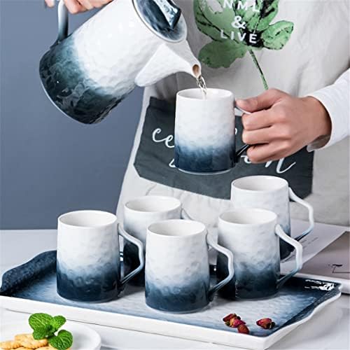 Gradiente gradiente de chá cerâmica conjunto de água panela de chá chaleira fria com bandeja de chá