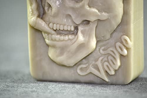 Artcraftmolds Voodoo Skull Silicone Mold para sabonete resina de cera de gesso de argila