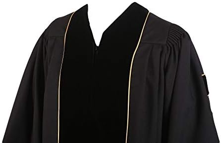 Graduação Service Unisex Deluxe Graduation Doutort Doutort com tubulação de ouro disponível para personalização