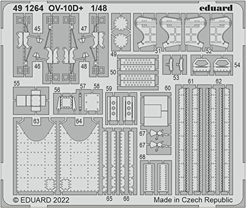 EDUARD Edu491264 1/48 Americano OV-10D+ Peças Gravadas de Bronco, peças de modelo plástico