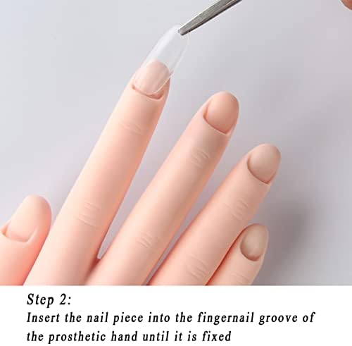 Ekjnfdk Prática mão para unhas de acrílico, ferramenta de prática de manicure de mão móvel móvel