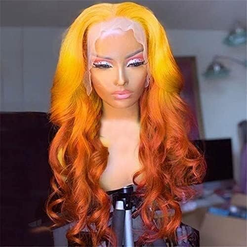 Xzgden ombre laranja 99j onda corporal perucas de cabelo humano para mulheres negras destaque