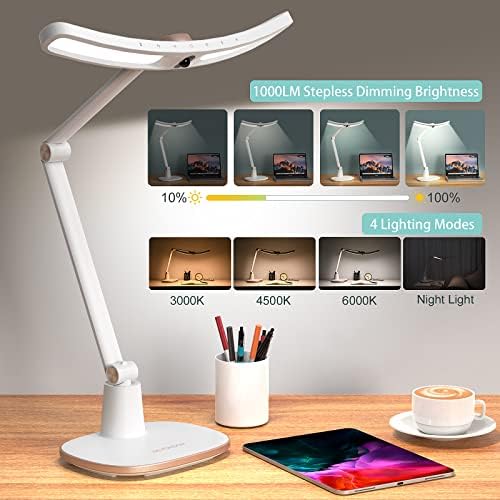 Lâmpada de mesa de LED Beyondop, lâmpada de escritório com sensor de movimento, lâmpada de mesa de toque