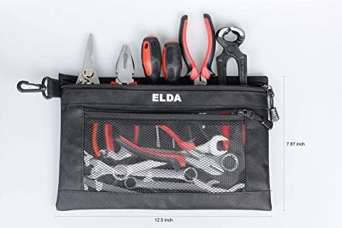 Bolsa de ferramentas ELDA com organizador de zíper e armazenamento para homens clipe de múltiplos