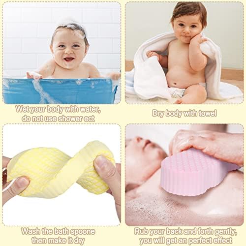 4pcs esfoliando esponja, Ultra Soft Bath Sponge Body Body Shower Reutiliable esfolia a pele morta, esponja de