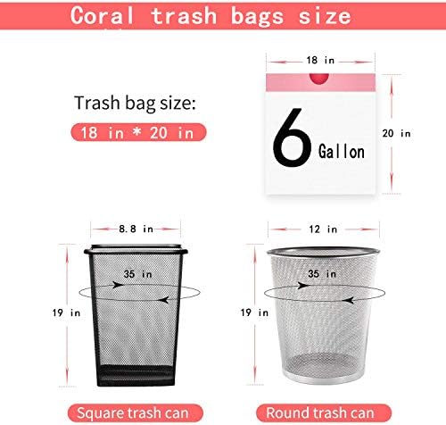 Sacos de lixo/lixo substanciais embalados individualmente embalados individualmente, sacos de lixo de 6 galões/sacos