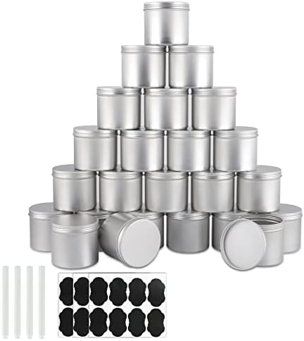 Latas redondas de 24 pacotes obkjj com tampa de parafuso 10 oz de alumínio de alumínio