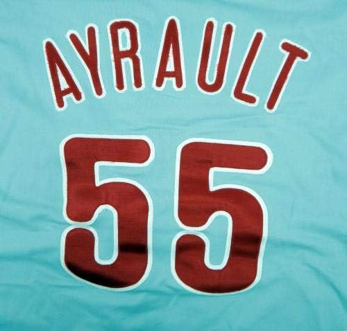 1992 Philadelphia Phillies Bob Ayrault 55 Game usado Jersey Gray - Jerseys MLB usada