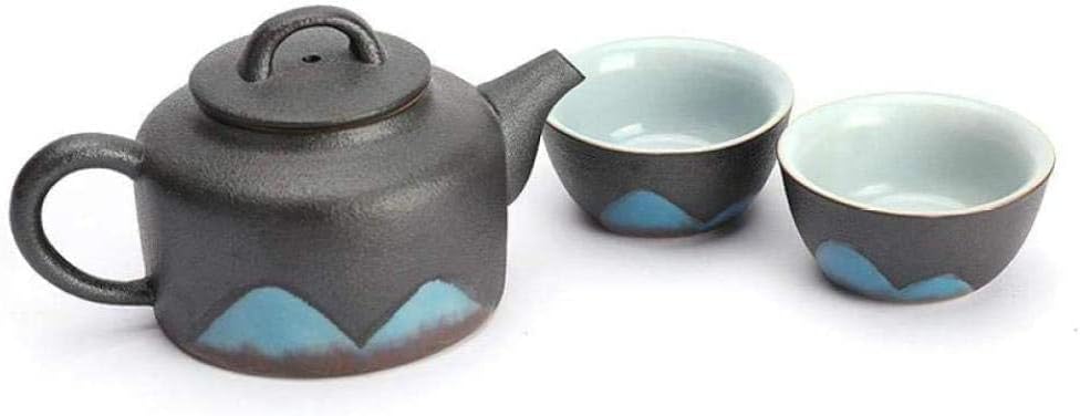 Kettle belde -bule de chá de cerâmica bule de cerâmica preto bels bels simples kung fu conjunto