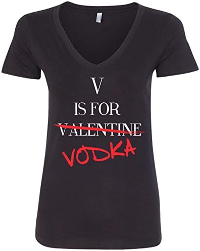 Threadrock Women's V é para camiseta Vodka V de Vodka Vodka