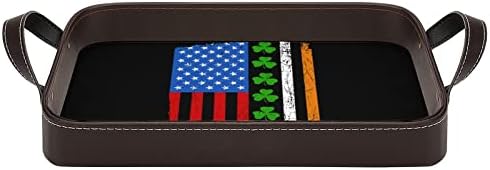 Bandeja de couro de bandeira irlandesa -americana