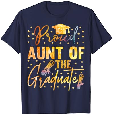 Tia orgulhosa de uma turma de uma camiseta de formatura sênior de 2023 graduação