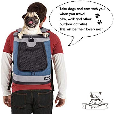 JESPET & GOOPAWS PET Backpack transportadora para cães pequenos, filhote de cachorro, companhia aérea de transportadora