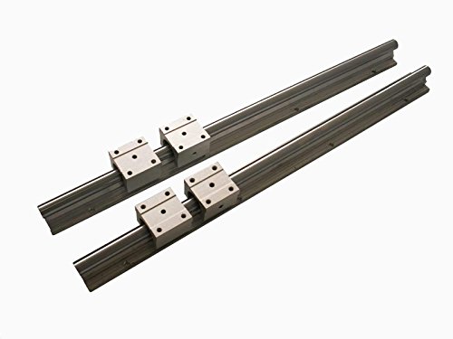 Joomen CNC SBR20-400mm Guia linear de slide 2 Rail + 4 SBR20UU Bloco