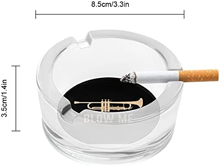 Instrumento musical Blow Me Cigarettes Fumantes de vidro Ashtrays Bandeja de cinzas para o escritório em casa Decoração