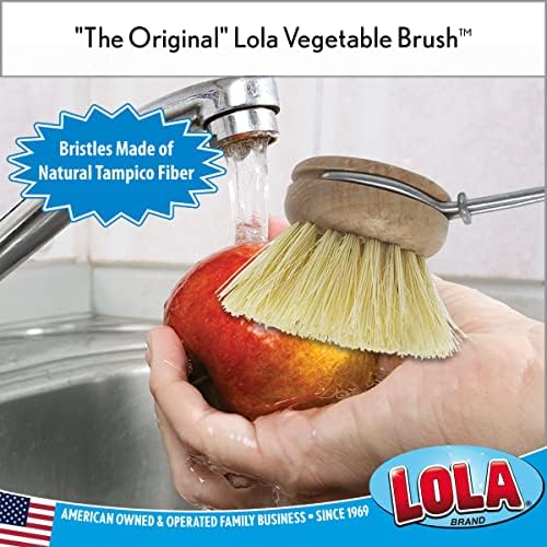 LOLA Produtos Substituição Cabeça pequena para a escova de vegetais e pratos Tampico original | 2 Cabeça