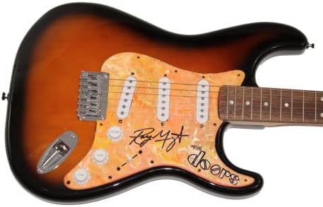 Ray Manzarek assinou autógrafo em tamanho real pintado à mão, um dos gentis Fender Stratocaster