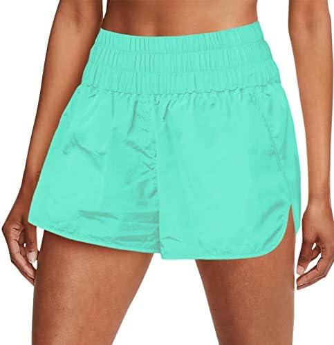 Seaintheson shorts de verão elásticos calças de cintura alta feminino executando shorts secos rápidos cintura