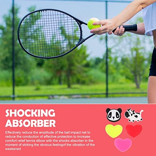 Acessórios Besportble Tennis Racket Vibração amortecedor 5pcs Soft Silicone Tennis Absorvedor de