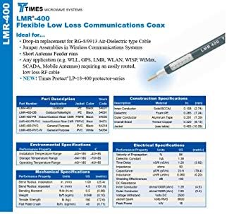 MPD Digital LMR400-PL259-UHF-18INCH LMR-400 HAM Coax ou CB Radio Jumper Antenna UHF VHF HF Jumper de cabo