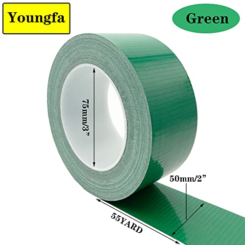 Fita adesiva Yongfa, fita à prova d'água verde sem resíduos, rasgados à mão, reparados, fortes, muito adequados