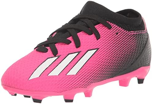 adidas x speedportal.3 Sapato de futebol terrestre firme, time choque rosa/zero metálico/preto, 2 nós