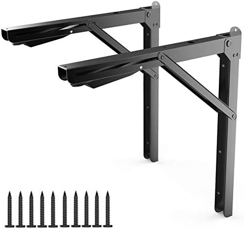 Torack, 24 polegadas, suportes de prateleira dobrável, pacote de 2 prateleiras de triângulo de