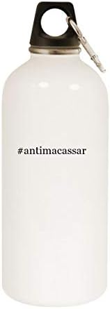 Produtos de molandra #antimacassar - 20oz hashtag em aço inoxidável garrafa de água branca com moçante, branco