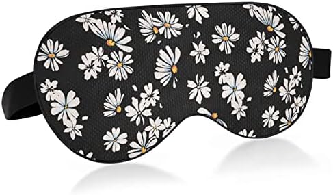 Máscara para os olhos Jhkku, máscara de sono suave e confortável estampa de flor de flor Blackar