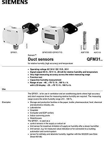 Sensor de temperatura e umidade de temperatura e umidade do duto do duto para hospitais, úmidos e indústrias com